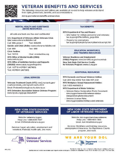 NY Veteran Benefits & Services