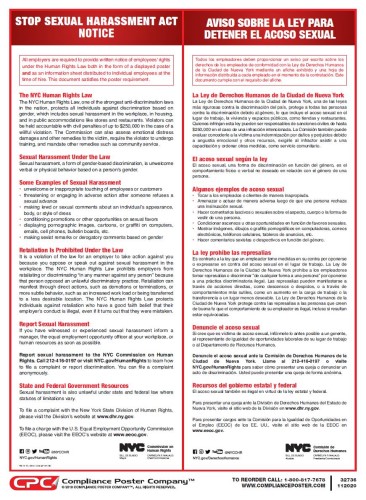 NY City Stop Sexual Harassment Notice