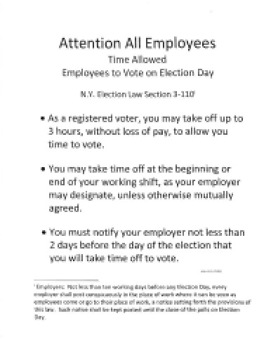 NY State Election Notice